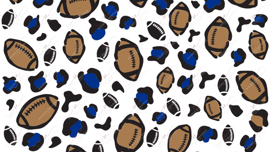 Football Leopard Print - 16Oz Glass Can Wrap Sublimation