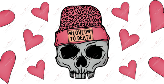 Loved To Death Leopard - 16Oz Glass Can Wrap Sublimation