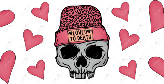 Loved To Death Leopard - 16Oz Glass Can Wrap Sublimation