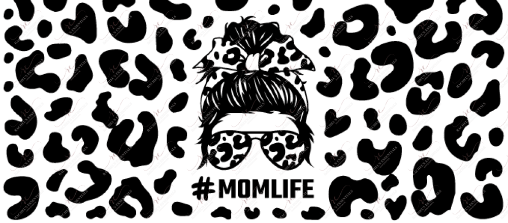 Mom Life Leopard - 16Oz Glass Can Wrap Sublimation