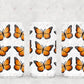 Orange Butterfly- 16Oz Glass Can Wrap Sublimation