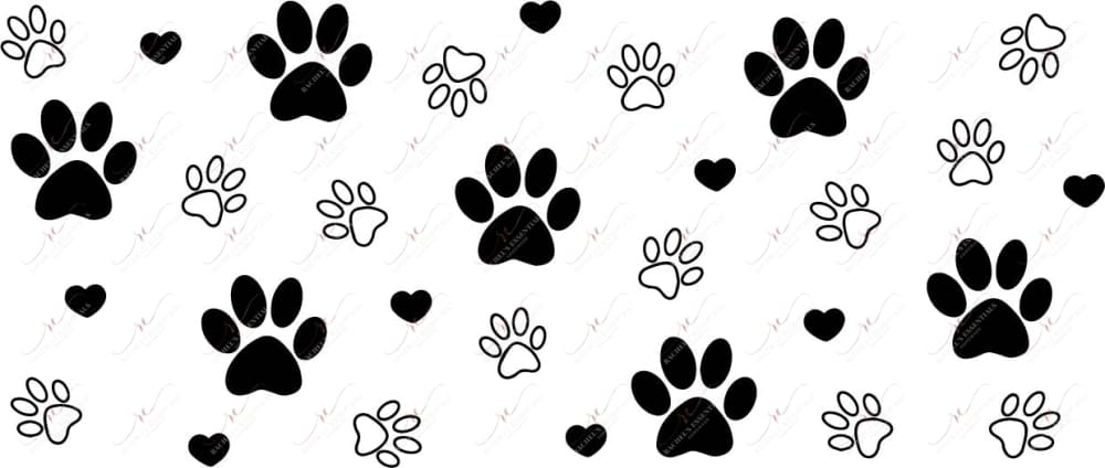 Paw Prints - 16Oz Glass Can Wrap