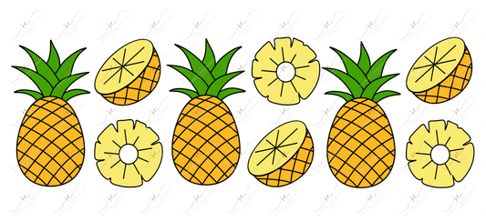 Pineapples - 16Oz Glass Can Wrap Sublimation