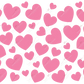 Pink Hearts - 16Oz Glass Can Wrap Sublimation