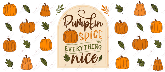 Pumpkin Spice Everything Nice - 16Oz Glass Can Wrap Sublimation