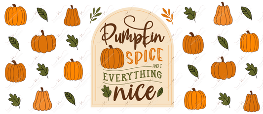 Pumpkin Spice Everything Nice - 16Oz Glass Can Wrap Sublimation