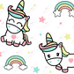 Rainbows And Unicorns - 16Oz Glass Can Wrap Sublimation