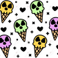 Skull Ice Creams - 16Oz Glass Can Wrap Sublimation