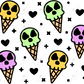 Skull Ice Creams - 16Oz Glass Can Wrap Sublimation