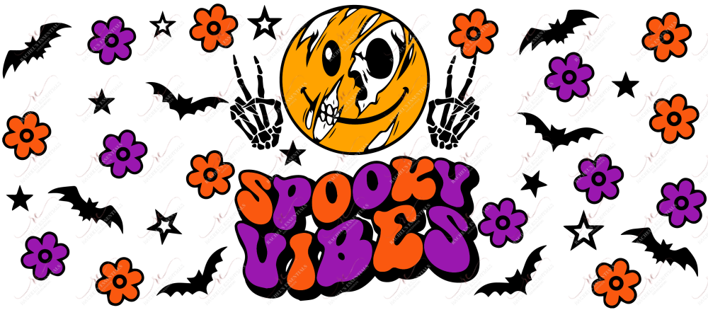 Spooky Vibes - 16Oz Glass Can Wrap Sublimation