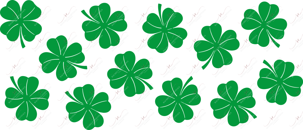 St Patricks Day Clovers - 16Oz Glass Can Wrap