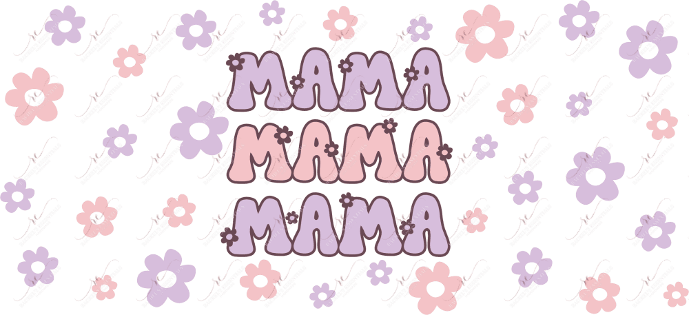 Sublimation Stacked Mama- 16Oz Glass Can Wrap