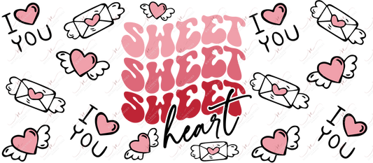 Sweet Heart - 16Oz Glass Can Wrap Sublimation