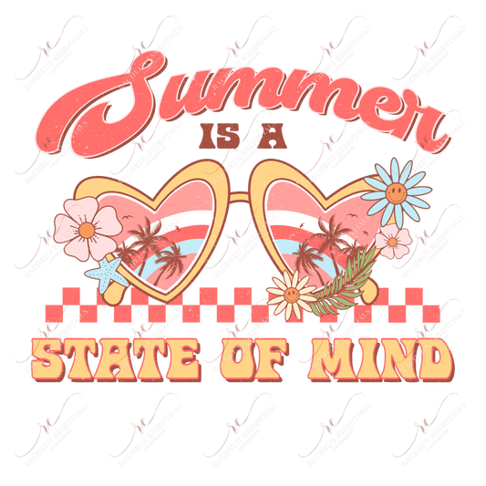 Summer Is A State Of Mind- Clear Cast Decal
