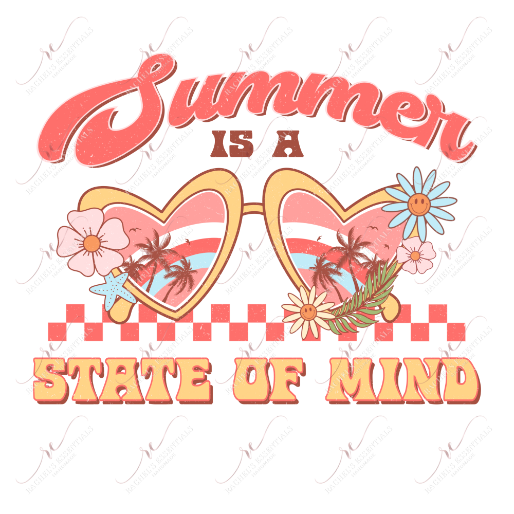 Summer Is A State Of Mind- Clear Cast Decal