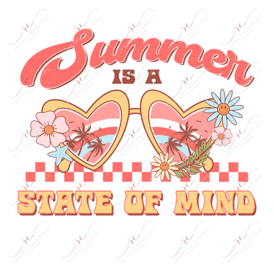 Summer Is A State Of Mind- Clear Cast Decal