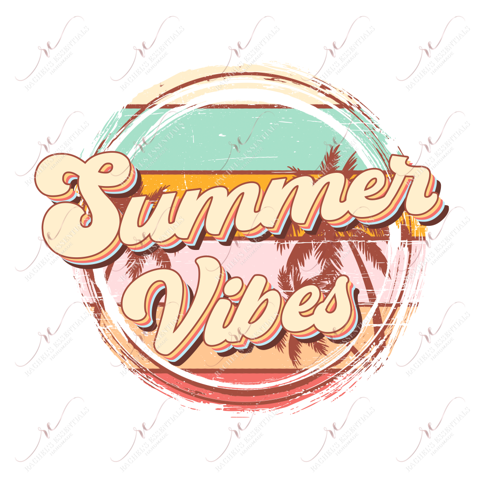 Summer Vibes- Clear Cast Decal