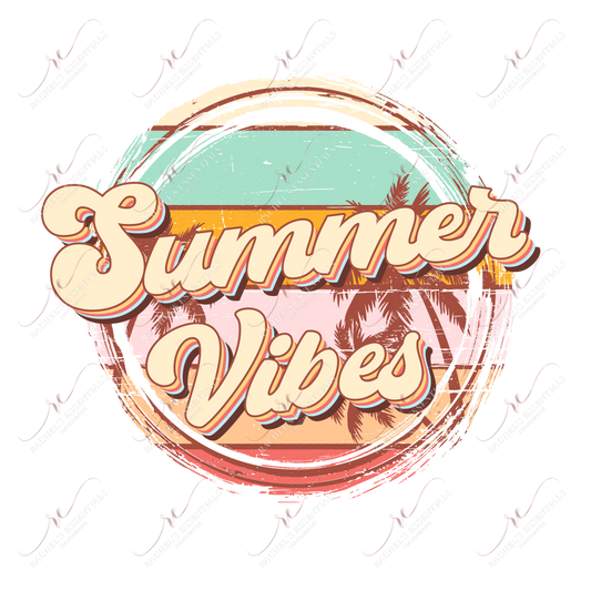 Summer Vibes- Clear Cast Decal