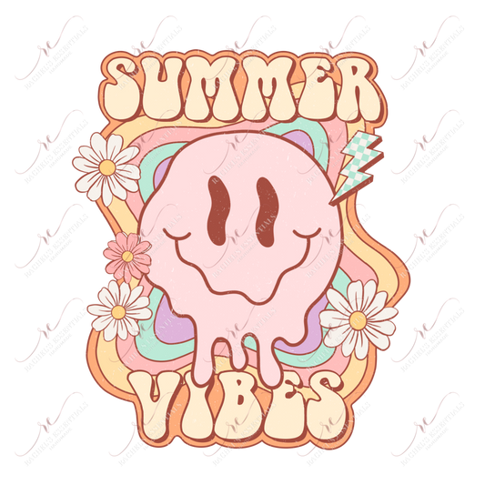 Summer Vibes- Clear Cast Decal