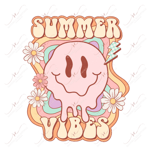 Summer Vibes- Clear Cast Decal