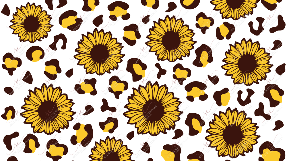 Sunflower Leopard Print - 16Oz Vinyl Libbey Wrap