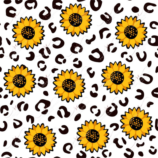 Sunflower Leopard - Ready To Press Sublimation Transfer Print Sublimation