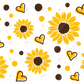 Sunflowers And Hearts - 16Oz Vinyl Libbey Wrap