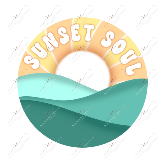 Sunset Soul- Clear Cast Decal