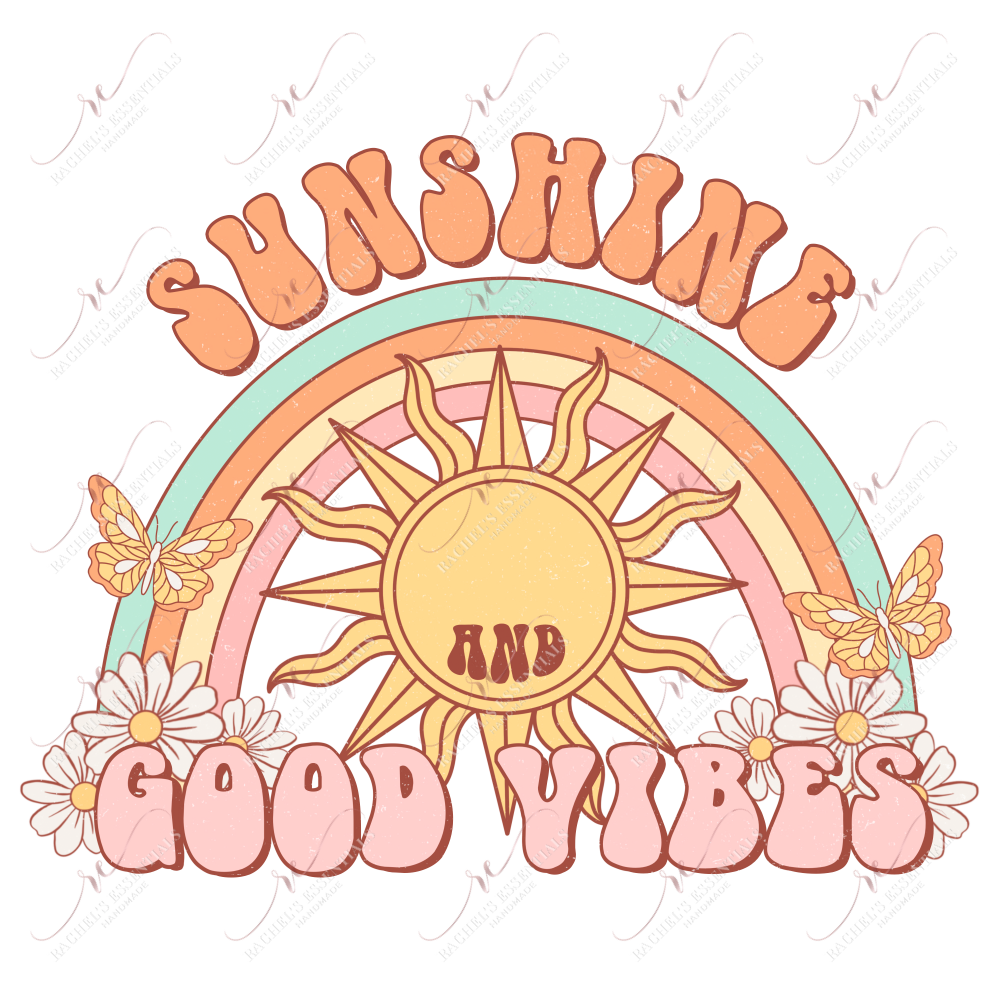 Sunshine & Good Vibes-Ready To Press Sublimation Transfer Print Sublimation