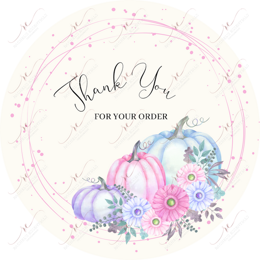 Thank You For Your Order Pumpkins - Business Sticker Set