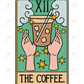 The Coffee Tarot - Ready To Press Sublimation Transfer Print Sublimation