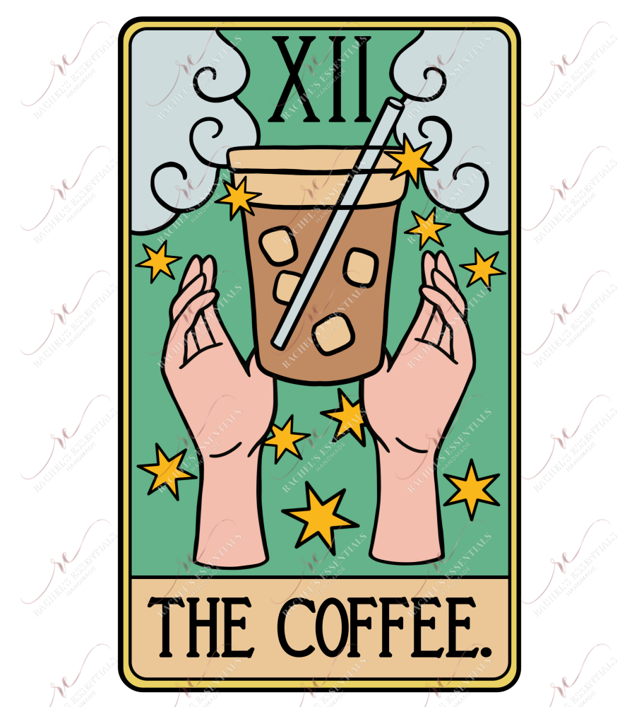 The Coffee Tarot - Ready To Press Sublimation Transfer Print Sublimation