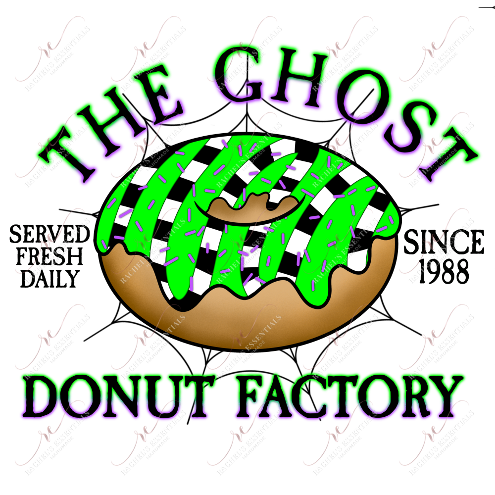 The Ghost Donut Factory - Ready To Press Sublimation Transfer Print Sublimation