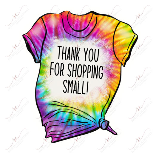 Tie Die Thank You Shrirt Stickers