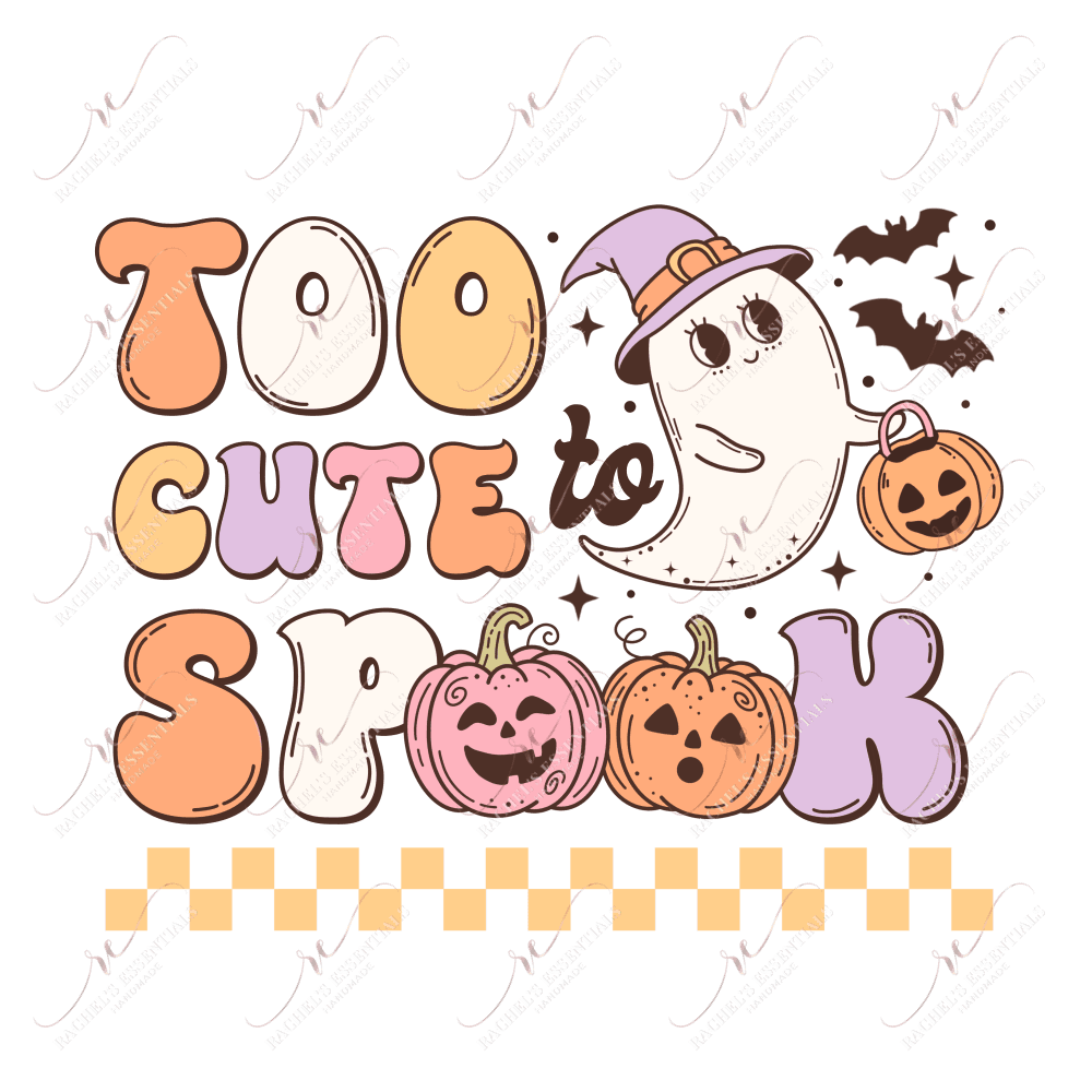 Too Cute To Spook-Clear Cast Decal