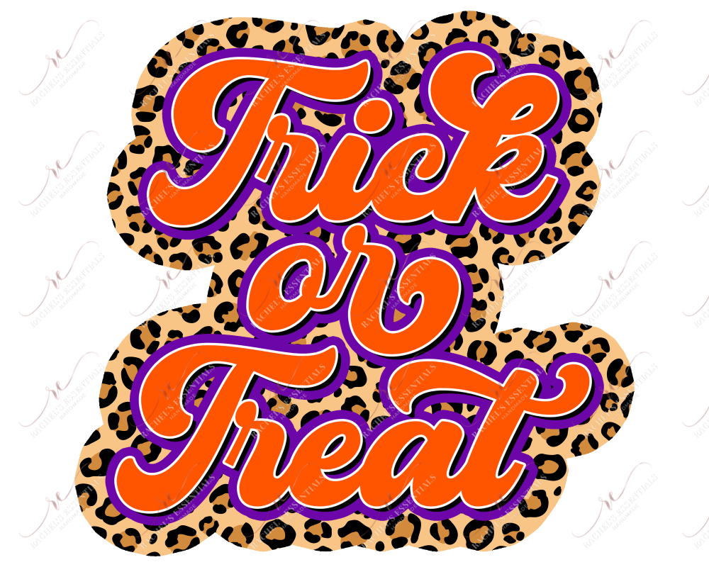 Trick Of Treat Leopard - Ready To Press Sublimation Transfer Print Sublimation