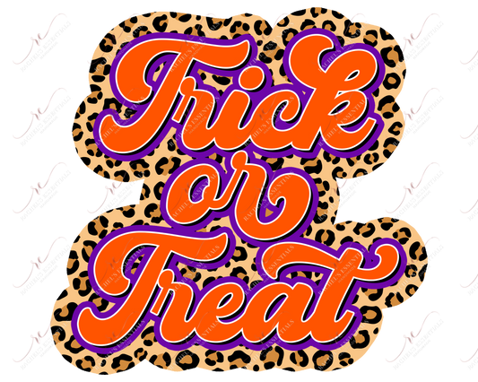 Trick Of Treat Leopard - Ready To Press Sublimation Transfer Print Sublimation