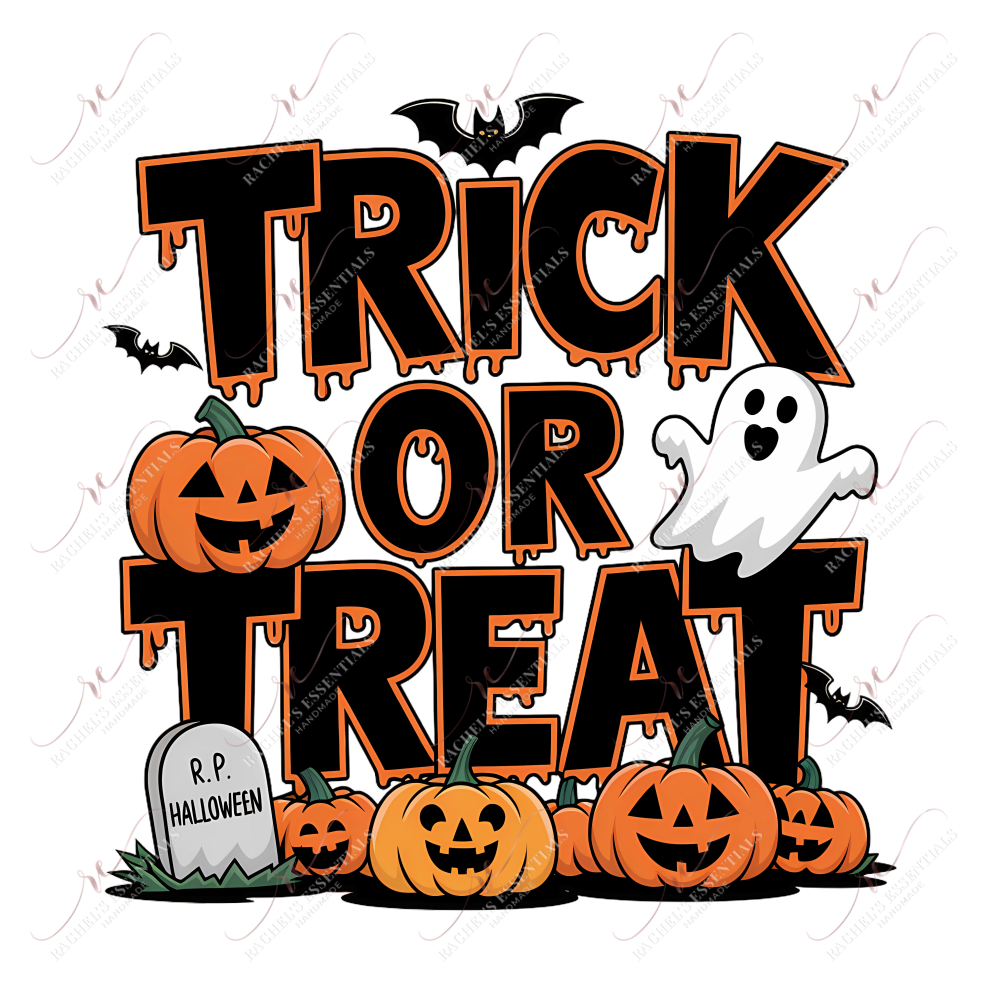 Trick Or Treat - Ready To Press Sublimation Transfer Print Sublimation