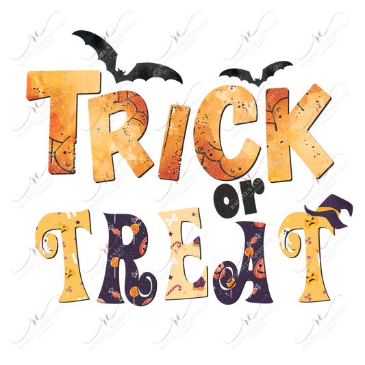 Sublimation 1.99 Trick or Treat - ready to press sublimation transfer print freeshipping - Rachel's Essentials