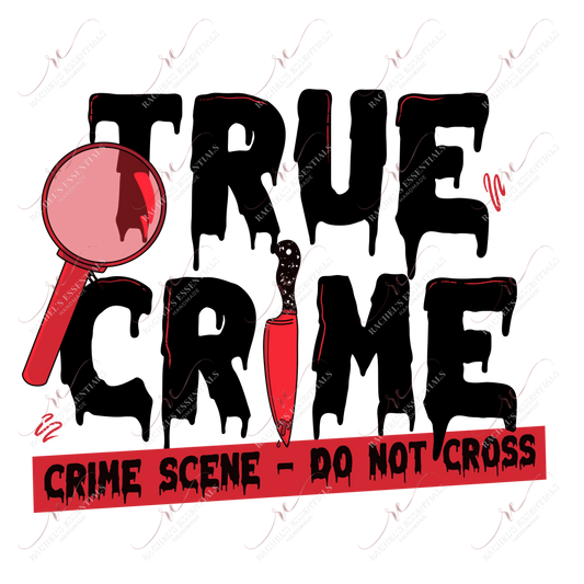 True Crime Crime Scene- Clear Cast Decal