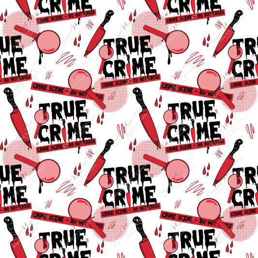 True Crime Scene- Ready To Press Sublimation Transfer Print Seamless Sublimation