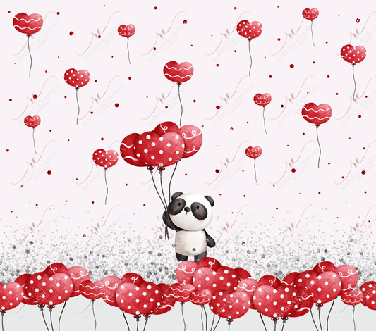 Valentine Panda - Ready To Press Sublimation Transfer Print Sublimation