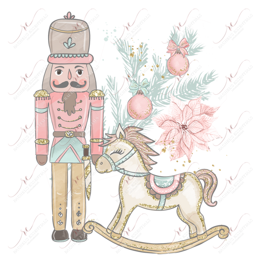 Vintage Christmas Decor - Clear Cast Decal