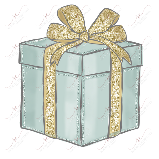 Vintage Christmas Present - Clear Cast Decal