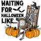 Waiting For Halloween Like - Clear Cast Decal