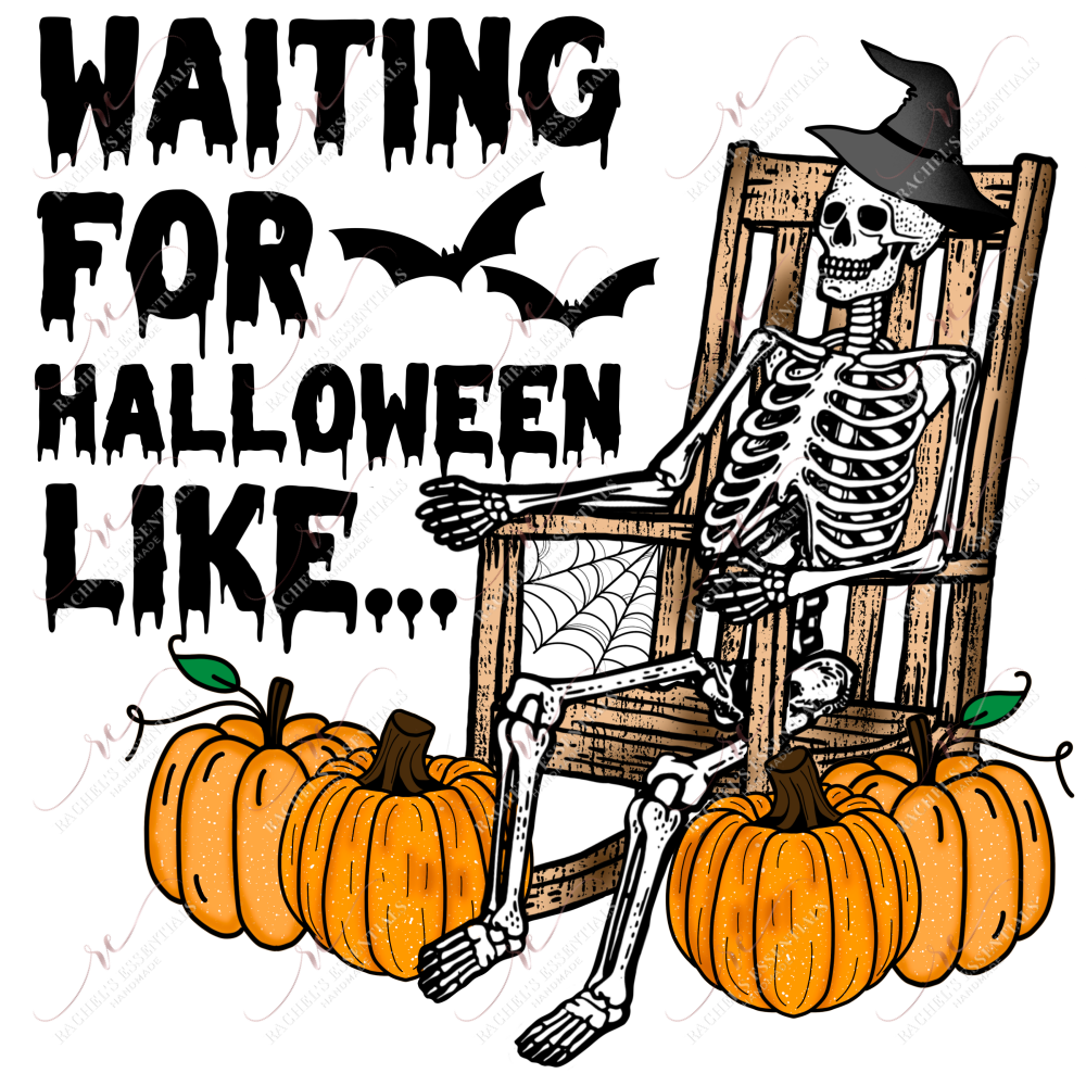 Waiting For Halloween Like - Clear Cast Decal