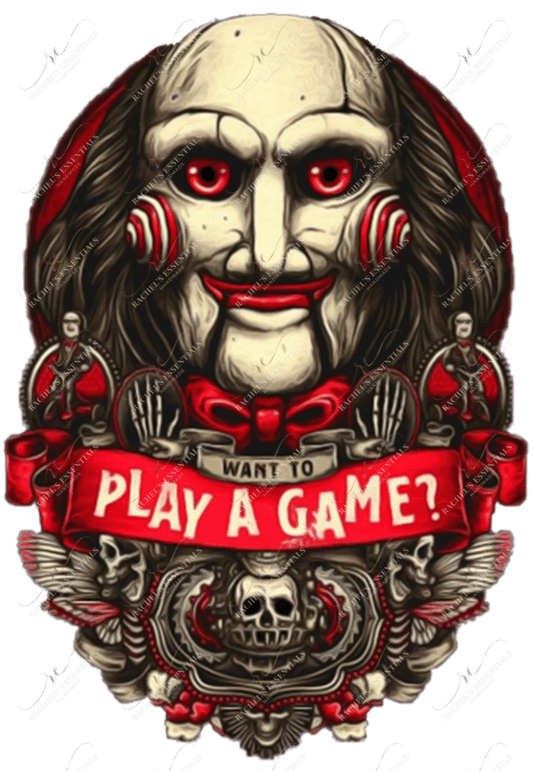 Wanna Play A Game - Clear Cast Decal