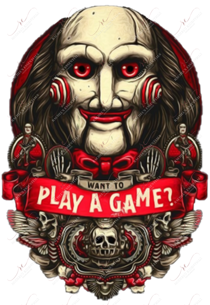 Wanna Play A Game - Clear Cast Decal