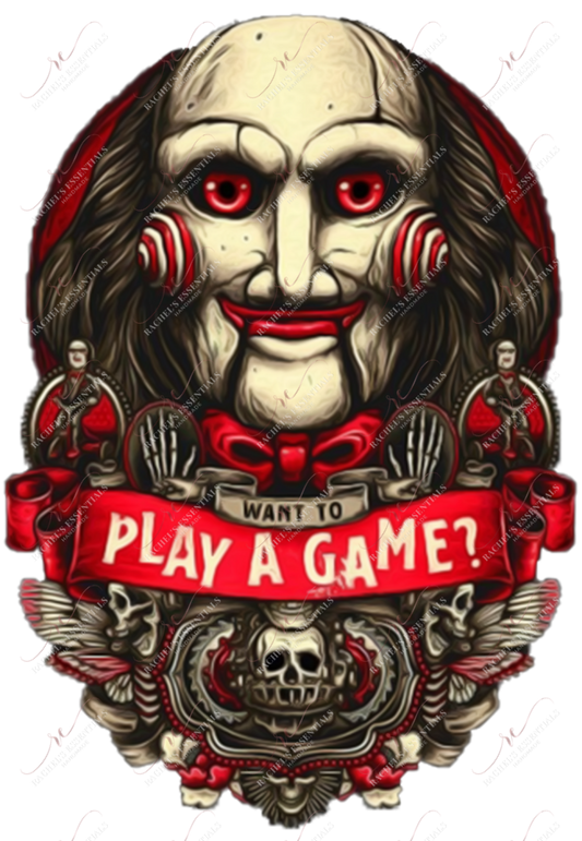 Wanna Play A Game - Clear Cast Decal