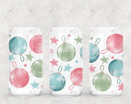 Watercolor Ornaments - Libbey/Beer Can Glass Sublimation
